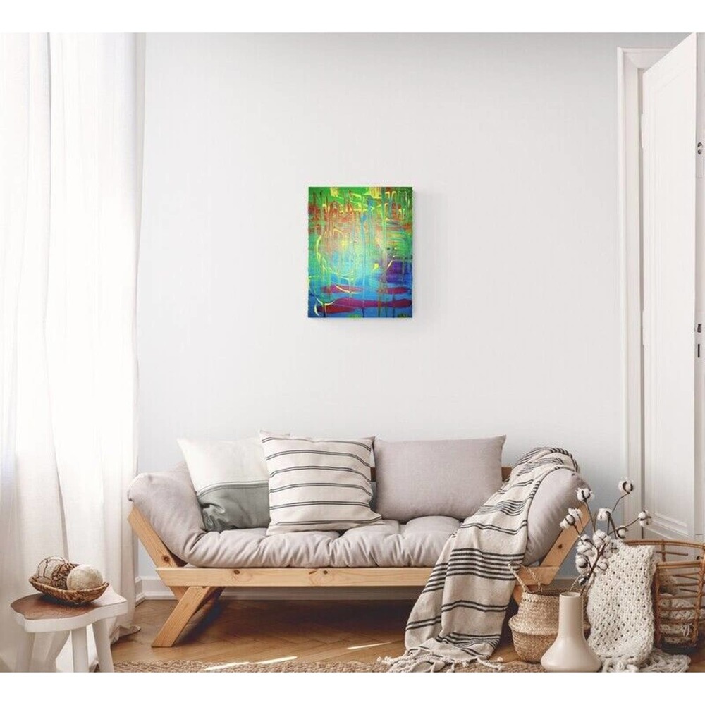 Original Abstract Acrylic Painting by Melodia Morales 16"x 20" Nov 9/13 Stunning